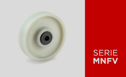 Monolithic wheels in nylon + glass fiber for high temperatures
