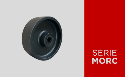 Monolithic wheels in black Nylon