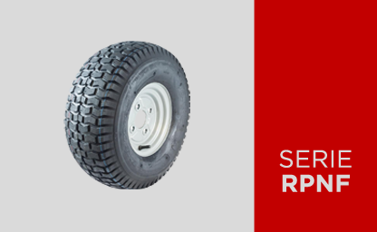 Pneumatic wheels on sheet metal rim with central flange