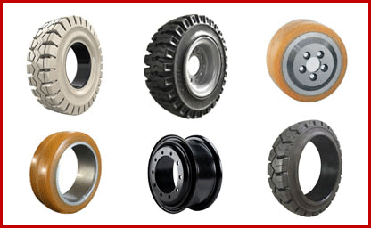 Wheels for forklift trucks