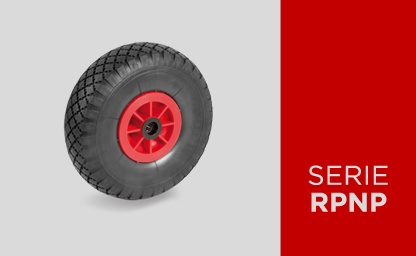 Roues pneumatiques sur jante polypropylène ou nylon