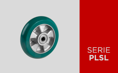 Roues en polyuréthane élastique sur noyau en aluminium