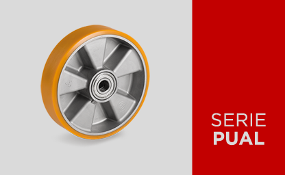 Roues en polyuréthane sur noyau en aluminium