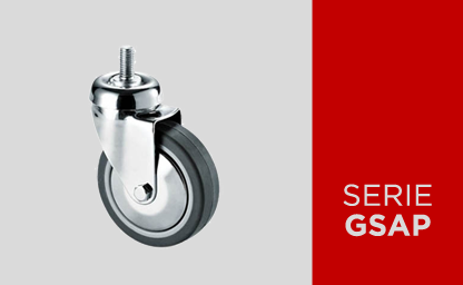Non-marking gray rubber wheels on polypropylene core