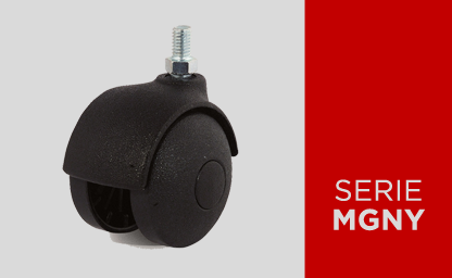 Twin nylon furniture wheels